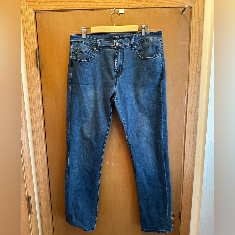Liverpool Men's Dark Blue Straight Jeans